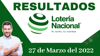 Lotería Nacional Domingo 27 de Marzo del 2022