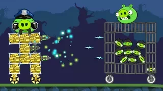 Bad Piggies - COP SHOOTING PRISONERS! CATCH THE THIEF!