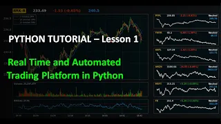 Python for Finance #1 - Introduction and Getting Real Time Stock Data