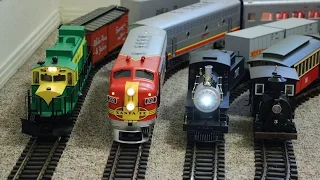 Big model trains running inside my small house