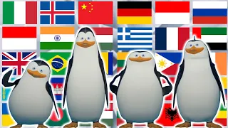 "Los Pingüinos me la van a Mascar" in different languages meme