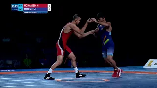 BRONZE GR - 60 kg: H. MOHAMED (EGY) df. M. MANISH (IND) by VPO1, 4-3