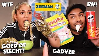 ZEEMAN PRODUCTEN TESTEN... IS HET GOED OF SLECHT?! "DIT IS ECHT NIET LEKKER"| Bruine Youtubers