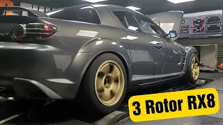 3 Rotor RX8 singing on the Dyno