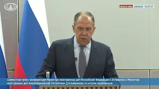 Сергей Лавров усомнился в шансе миссии ЕС урегулировать конфликт Армении и Азербайджана