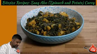 Saag Aloo (Spinach and Potato) Curry Restaurant Style Pakistani/Indian Palak Recipe:Bitesize Recipes