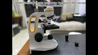SVBONY SM202 Portable Monocular Compound Microscope 40-2000x Magnification