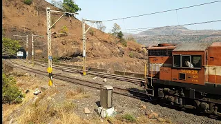 Two trains racing in Bhor Ghat Climb