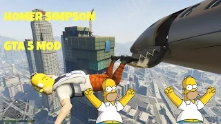 HOMER SIMPSON GTA 5 MOD-GTA 5 FUNNY MOMENTS