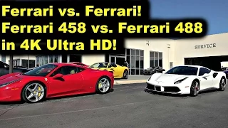 Ferrari vs. Ferrari in 4K - Ferrari 458 vs. Ferrari 488 GTB -  Review by John D. Villarreal