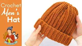 Crochet Basic Men Hat / Beanie Tutorial
