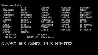 50 DOS games in 5 minutes