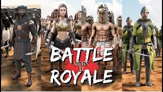 Persian vs Girl Warrior vs Egyptian Warrior  vs Footman | Ultimate Epic Battle Simulator 2 | UEBS 2