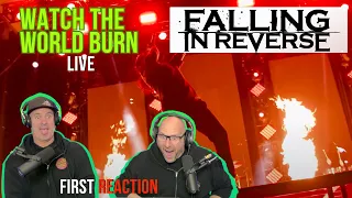 FIRST TIME HEARING Falling In Reverse - "Watch The World Burn" LIVE!