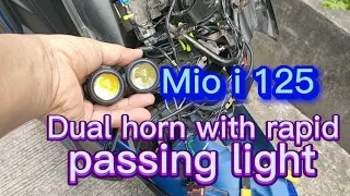 how to install dual  horn / Mio i 125 with rapid horn and rapid passing light.