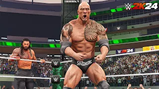 WWE 2K24 - Cody Rhodes & Seth Rollins vs. The Rock & Roman Reigns - WrestleMania XL | PC [4K60]
