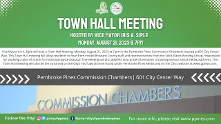 Town Hall Meeting - August 21, 2023