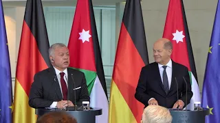 King Abdulla II of Jordan visits Olaf Scholz