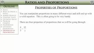 Geometry, Section 7-1 -- Ratios and Proportions