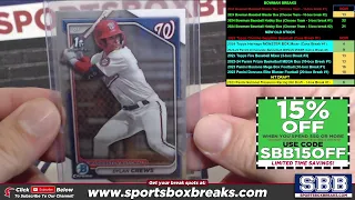 2024 Bowman Baseball Blaster Box (Choose Team - 10-box break #1) HIT RECAP