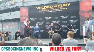 TYSON FURY DEMANDS A KISS FROM DEONTAY WILDER(**PRESS CONFERENCE NYC)