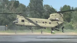 Chinook dropping a boat