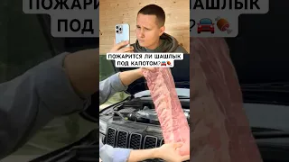 ВОЗМОЖНО ЛИ ПОЖАРИТЬ МЯСО НА МАШИНЕ? 🚘🍖 #shorts