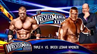 TRIPLE H VS BROCK LESNAR 2013 Simulation Match