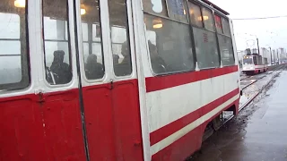 Трамвай Санкт-Петербурга 326: ЛВС-86К б.7040 по №10 (19.11.12)