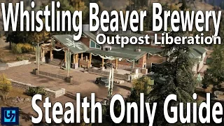 Far Cry 5 - Whistling Beaver Brewery Stealth Outpost Liberation Undetected, Walk-through (Hard) 4K