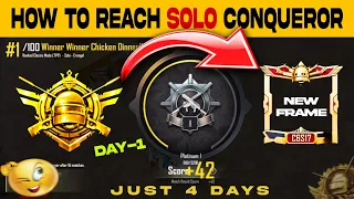 Day-1😍| Platinum To Solo Conqueror In BGMI| BGMI Solo Conqueror Rank Push Tips And Tricks