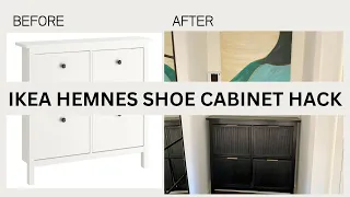 DIY IKEA HEMNES HACK - IKEA HEMNES SHOE CABINET TRANSFORMATION