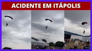 Acidente com paraquedista no Aeromusic 2023 em Itápolis SP