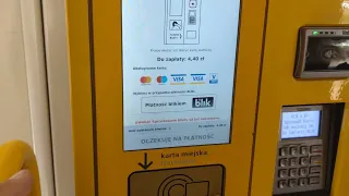 Buying ticket inside Warsaw tram