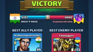 Empires and puzzle | Equilizer war hits India ♥️ India vs Expanse Ukraine 6/6 ✅✅