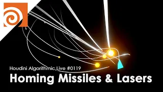 Houdini Algorithmic Live #119 -  Homing Missiles & Lasers (Itano Circus)