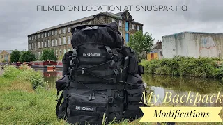 My Backpack Modifications | Snugpak Endurance | Filmed at Snugpak HQ
