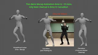 Demo Mocap animation done using TDPT and cascadeur in ~10 mins (WIP)