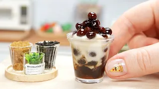 Напиток БАБЛ ТИ на Миниатюрной Кухне | Миниатюрный Напиток | Homemade Miniature Boba Tea Recipe