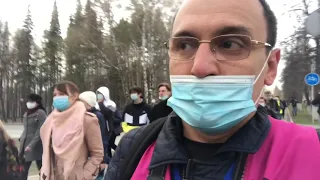 Хронология акции протеста в Уфе 21 апреля: движение колонны, задержания, лозунги, интервью