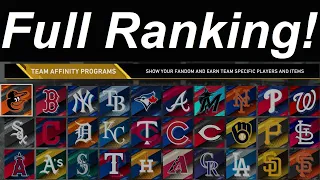 RANKING THE TEAM AFFINITIES AND HOW TO GET THEM FAST IN MLB THE SHOW 20!