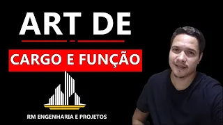 ART DE CARGO E FUNÇÃO CREA-RJ - POR RODRIGO SIQUEIRA ENGENHEIRO CIVIL