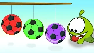 Música com Bolas de Futebol ⚽️ | As Bolas Coloridas | Aprenda Português com Om Nom