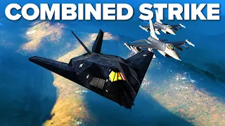 F-117 Nighthawk And 2 F-16 Vipers Strike Chinese Forward Airfield | DCS World