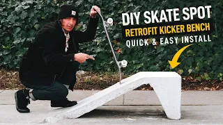 How To DIY Skate Spot: Kicker Bench (Easy Install)