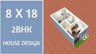 16 गज में घर का नक्शा ll 8 x 18 House Design ll 144 Sqft Ghar Ka Naksha ll 8 x 18 House Plan