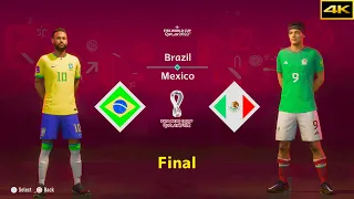 FIFA 23 | BRAZIL vs. MEXICO | NEYMAR vs. JIMENEZ | FIFA WORLD CUP FINAL | [4K]