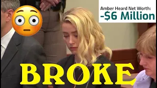 Amber Heard is too broke to pay Johnny Depp....