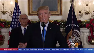 President Trump Acknowledges Recognition Of Jerusalem As Israel's Capital