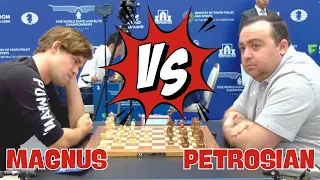 Carlsen Magnus VS Petrosian Tigran II 2023 FIDE World Rapid Championship R3